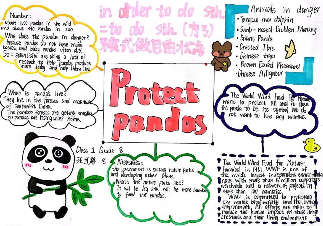 protect pandas英语思维导图
