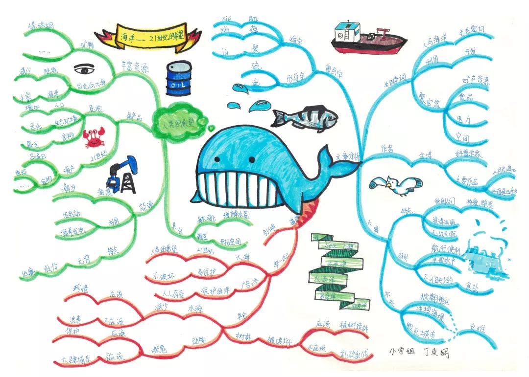 海洋——21世纪的希望（六年级语文思维导图）