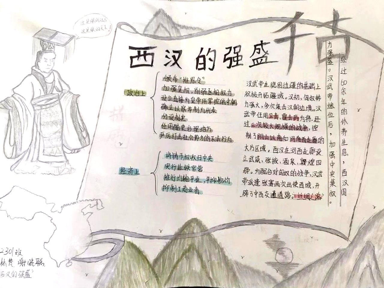中国古代史之西汉的强盛千古思维导图