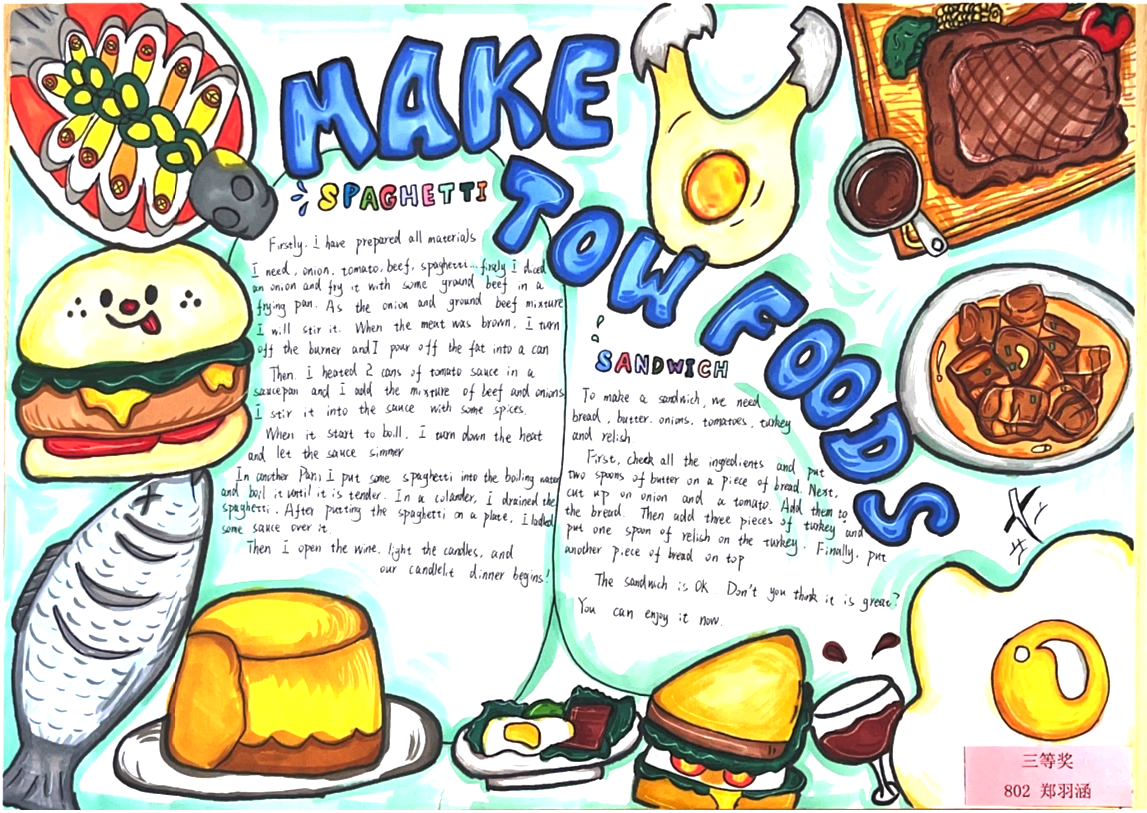 八年级英语思维导图 Make tow foods