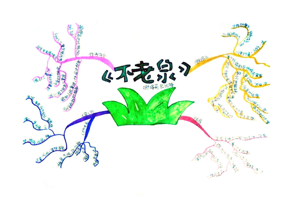 六年级下册《不老泉》思维导图图片-第2张